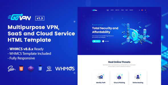GOVPN | Responsive VPN and SaaS Website Template