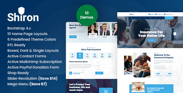 Shiron - Insurance Finance HTML Template