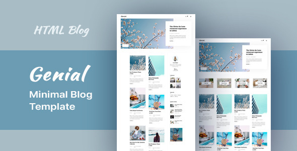 Genial - Minimal Blog HTML Template