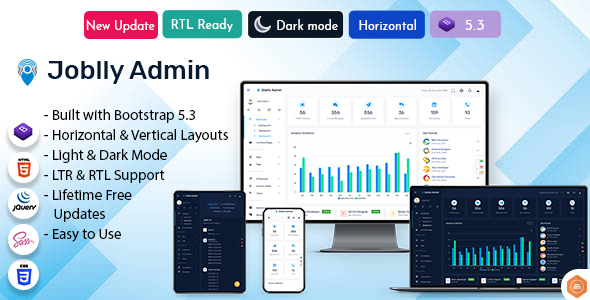 Joblly - Career Admin Dashboard Bootstrap HTML