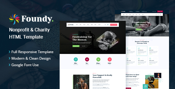Foundy - Nonprofit Charity HTML Template