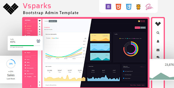 Vsparks - Admin Dashboard Template