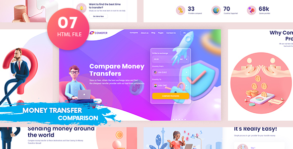 Comofer - Money Transfer Comparison HTML Template