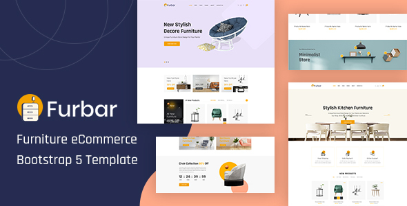 Furbar - Furniture eCommerce Bootstrap 5 Template