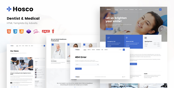 Hosco - Dentist & Medical HTML Template