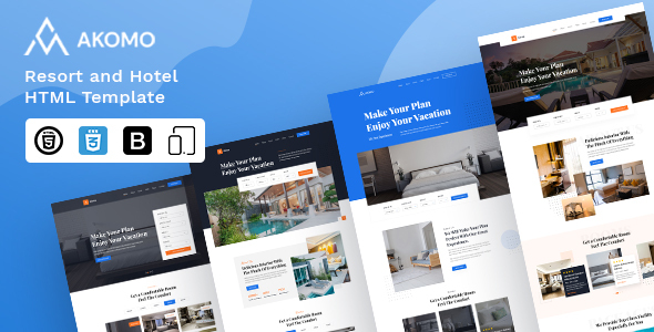 Akomo - Resort and Hotel HTML Template