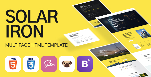 Solar Iron - Energy Responsive HTML5 Template