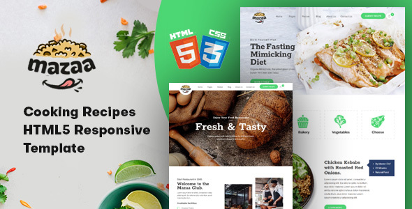 Mazaa - Responsive Restaurant or Eatery Template