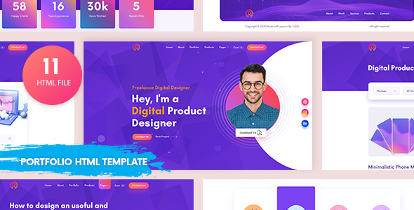 Readora - Portfolio HTML template