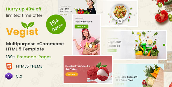 Vegist - Multipurpose eCommerce HTML Template