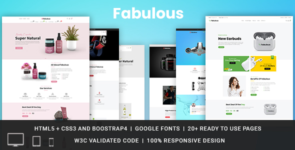 Fabulous Responsive HTML Template