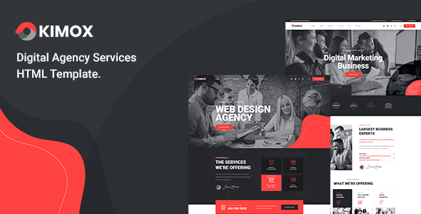 Kimox - Digital Agency Services HTML5 Template