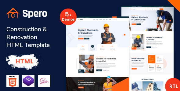 Spero - Construction Industry HTML Template