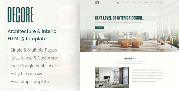 DeCore - Architecture & Interior HTML5 Template
