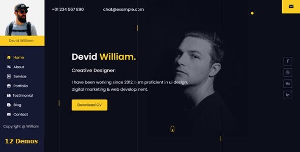 Wokoya | Personal Portfolio vCard HTML Template