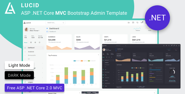 LUCID | ASP .NET Core 3 Admin Dashboard Template