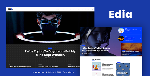 Edia - Blog and Magazine HTML Template
