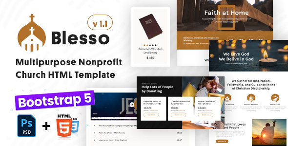 Blesso | Multipurpose Nonprofit Church HTML Template