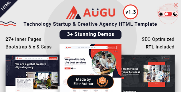 Augu - Technology Startup & Creative Agency Bootstrap 5 Template