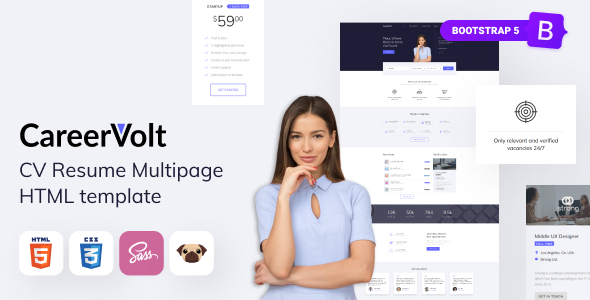 CareerVolt - Responsive CV Resume HTML5 Template