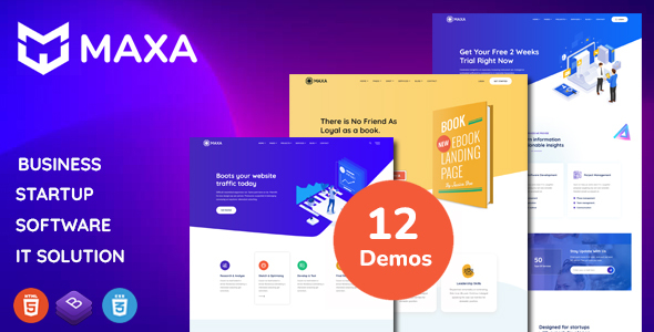 Maxa - Landing Page Template