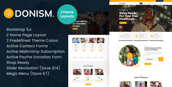 Donism - Nonprofit Charity HTML Template