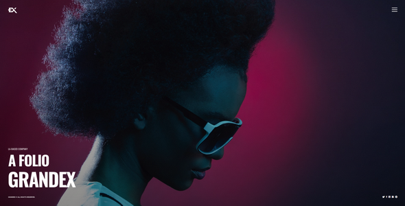 Grandex - One Page Portfolio Template