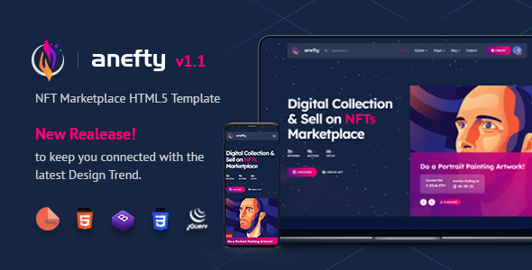 Anefty | NFT Marketplace HTML5 Template