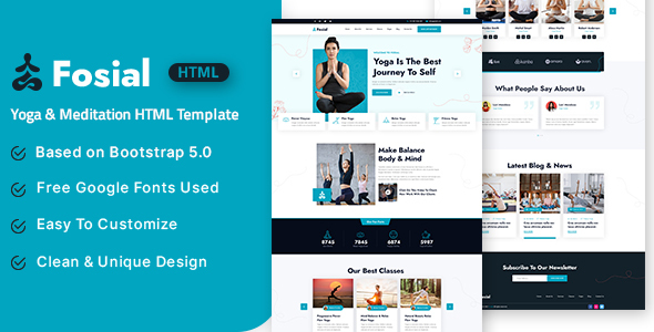 Fosial - Yoga & Meditation HTML Template