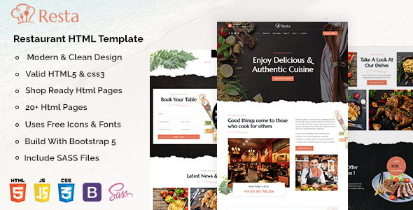Resta – Restaurant HTML Template