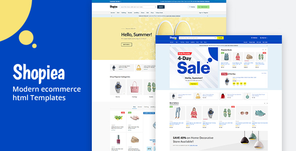 Shopiea - Minimal Ecommerce HTML5 Template