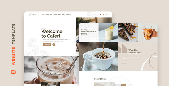 Cafert – Cafe and Restaurant Website Template