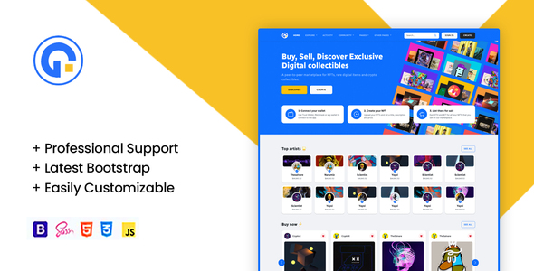 Gonft - NFT Marketplace Bootstrap Template