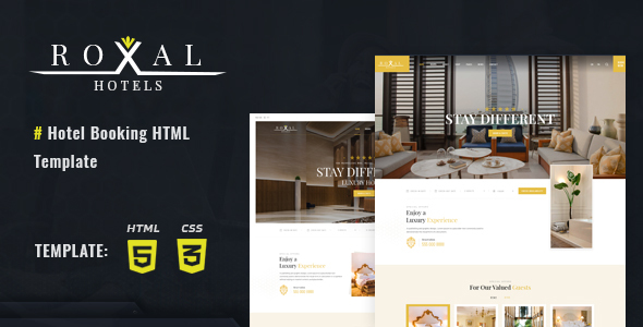 Roxal - responsive hotel booking HTML5 Template
