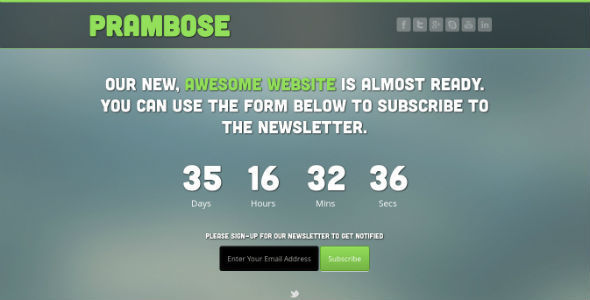 Prambose - Under Construction HTML Template