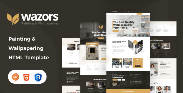 Wazors - Painting & Wallpapering HTML Template