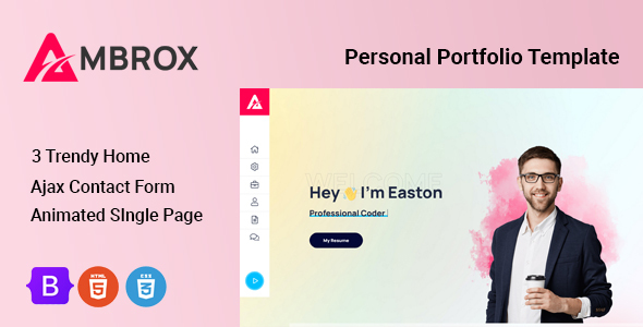 Ambrox - Personal Portfolio Template