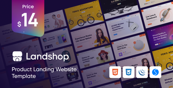 Landshop - Product Landing Website Template