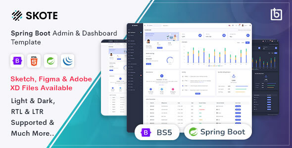 Skote - Spring Boot Admin & Dashboard Template