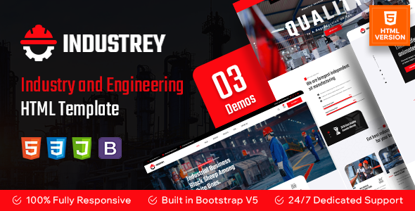 Industrey - Industry & Engineer HTML Template