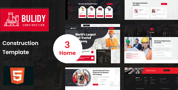 Bulidy - Construction  & Business HTML5 Template.