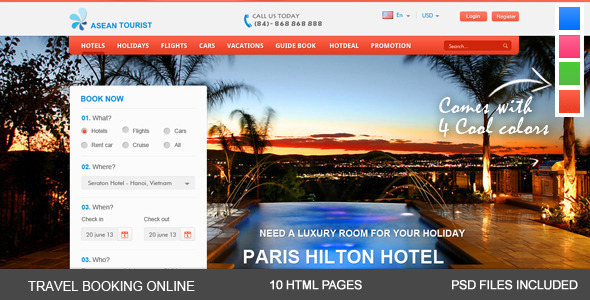 aTourist - Hotel, Travel Booking Site Template