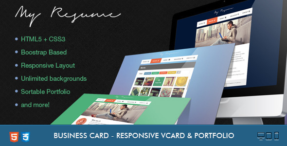 Resume - Responsive, Bootstrap CV / Resume