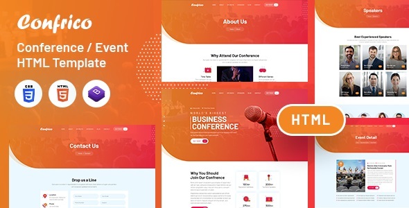 Confrico - Event & Conference HTML Template