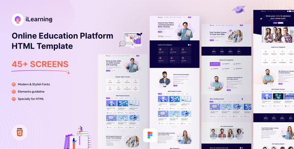 iLearning – Online Education Platform Html Template