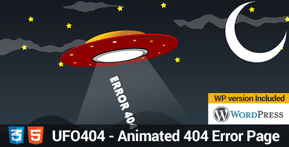 UFO 404 - Animated 404 Page