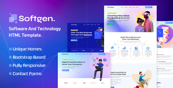 Softgen - Software & Technology HTML Template