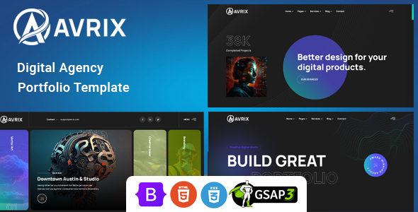 Avrix - Digital Agency Portfolio Template