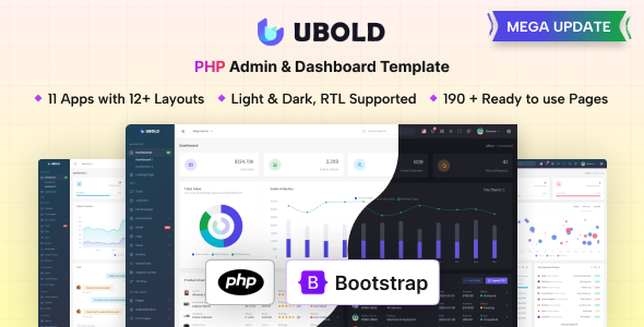 UBold - PHP Admin & Dashboard Template