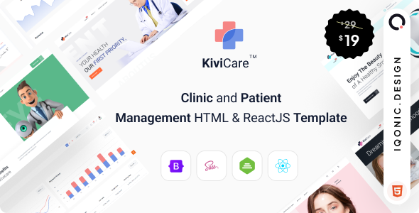KiviCare- Medical HTML Website Template for Clinics & Doctors